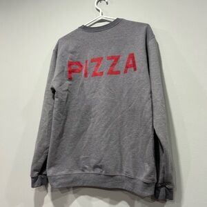 Pizza crewneck fleece sweater